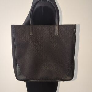 DKNY Black Stylish Slim Canvas Tote Bag